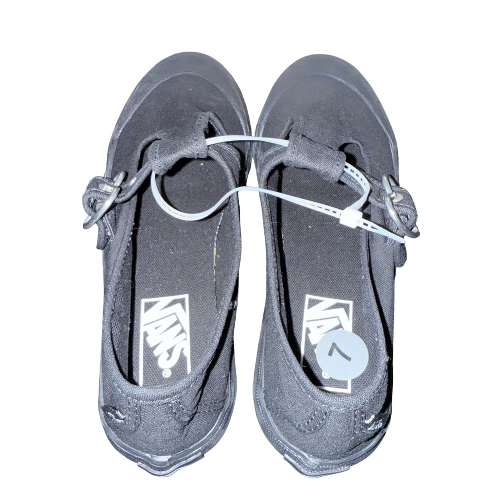 Vans Style 93 Black Mary Jane Sneakers Heart Buckle VN0A3XTJBKA Women's Sz 7 NEW - Picture 7 of 14